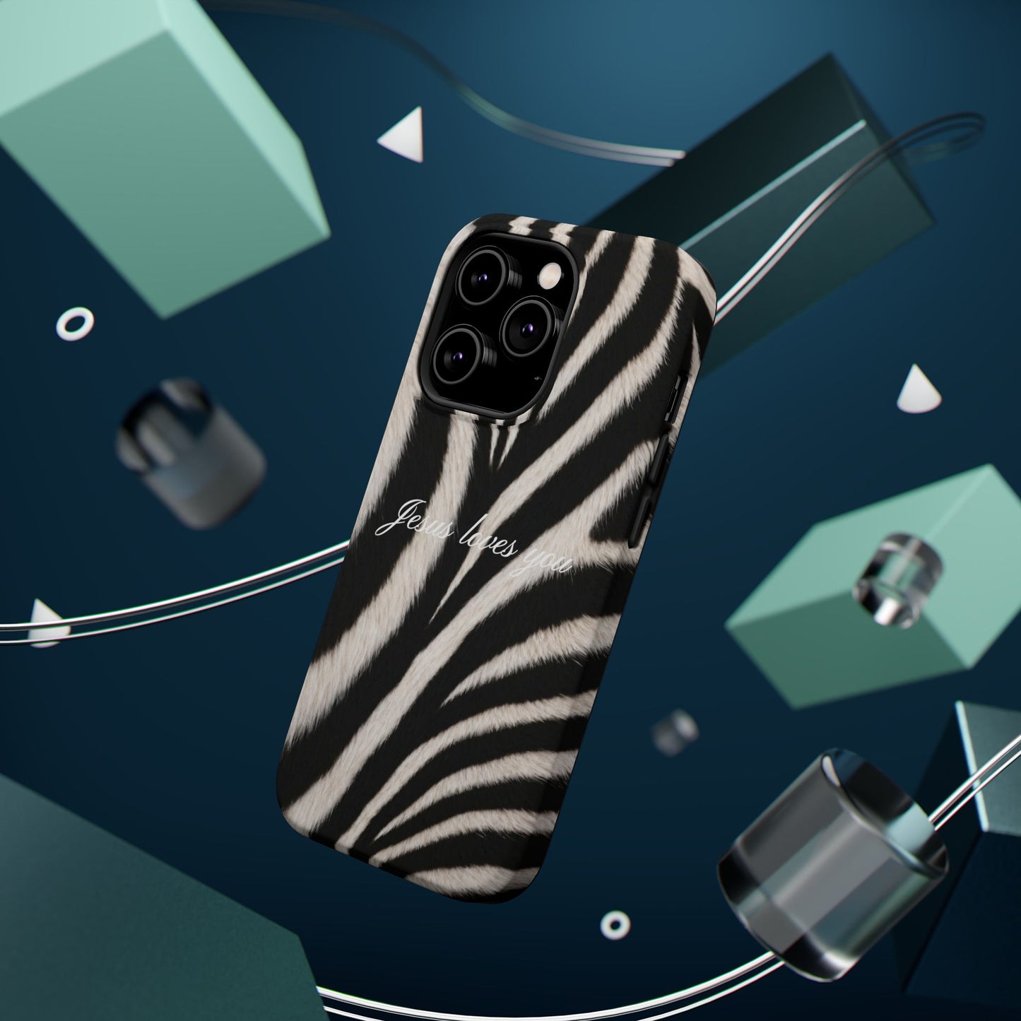 Jesus loves you Zebra MagSafe Phone Case
