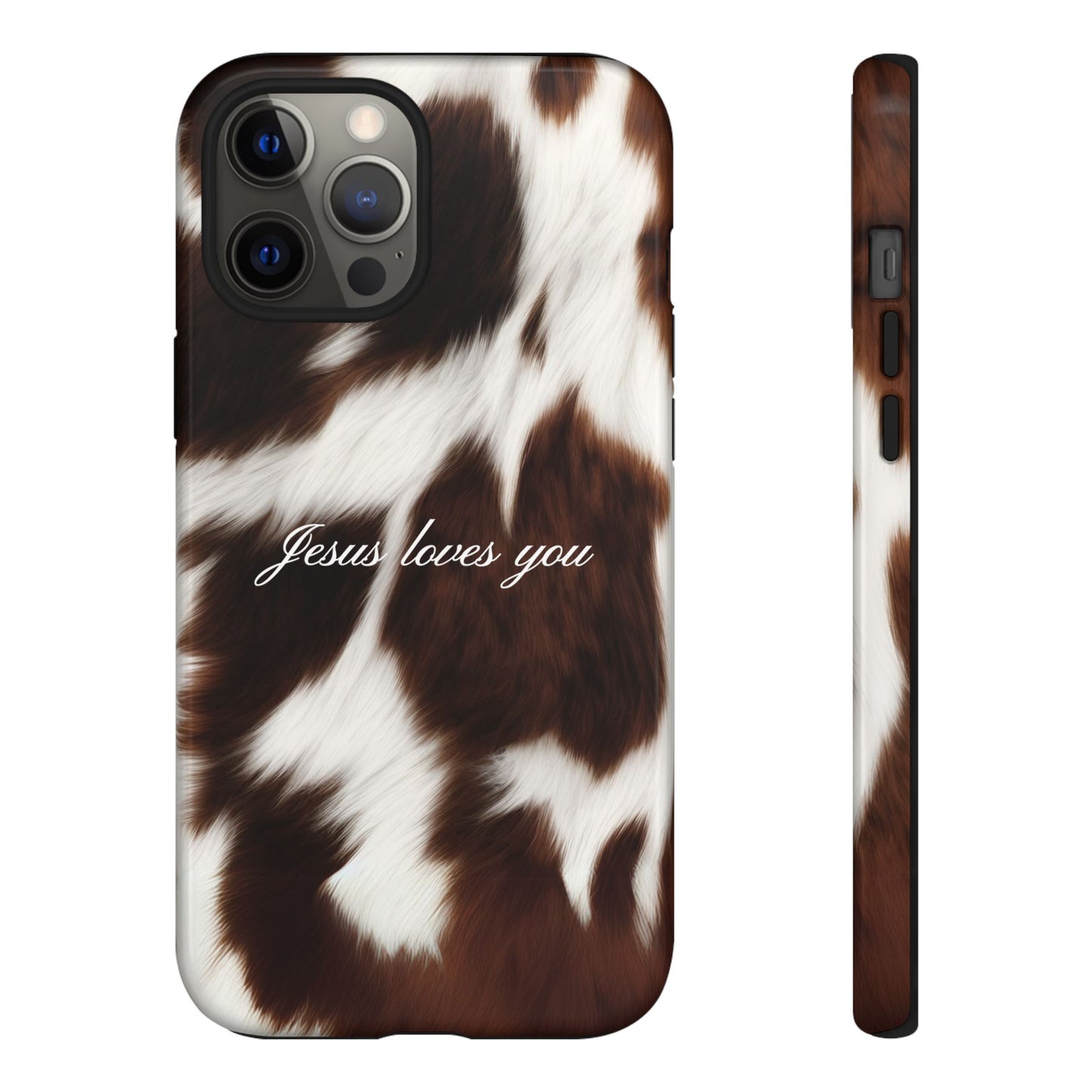 Jesus loves you Cow Phone Case