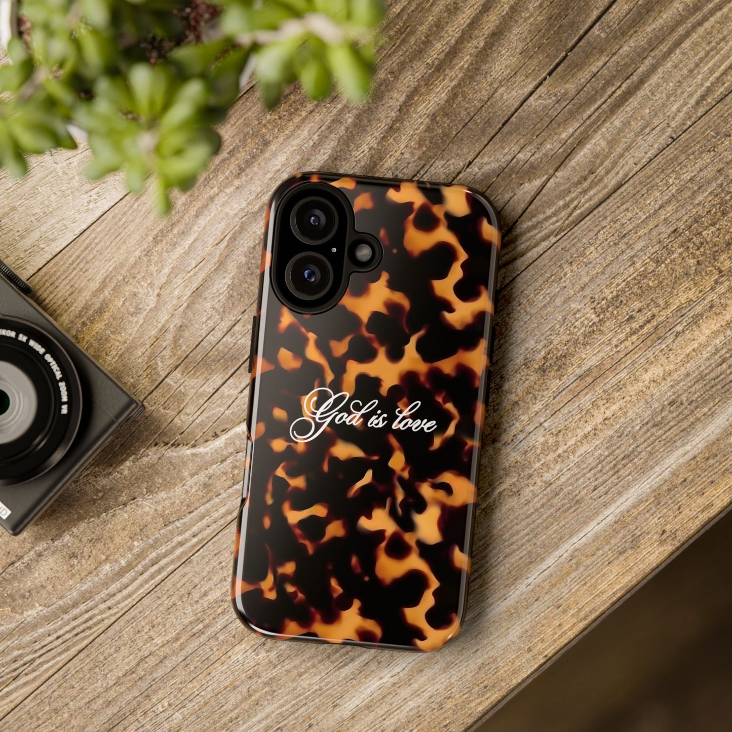 God is love Tortoise shell phone case