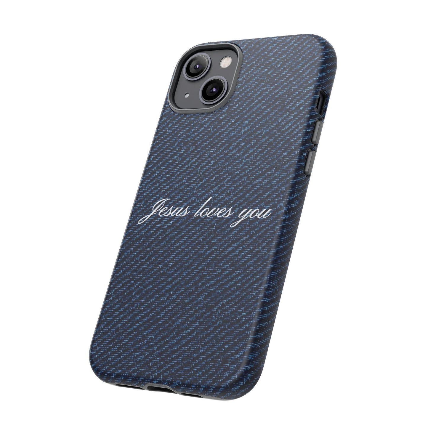 Jesus loves you Dark Denim Phone Case