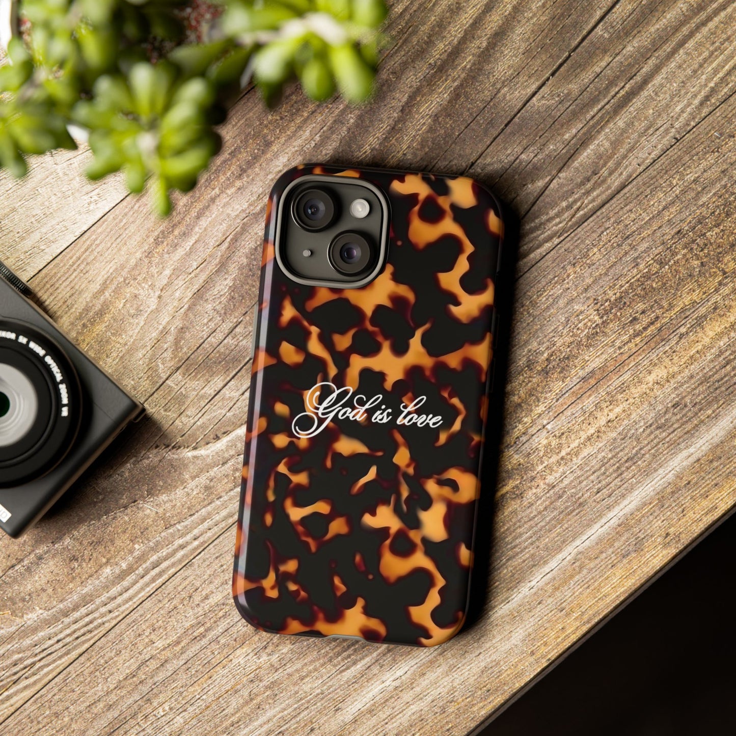 God is love Tortoise shell phone case