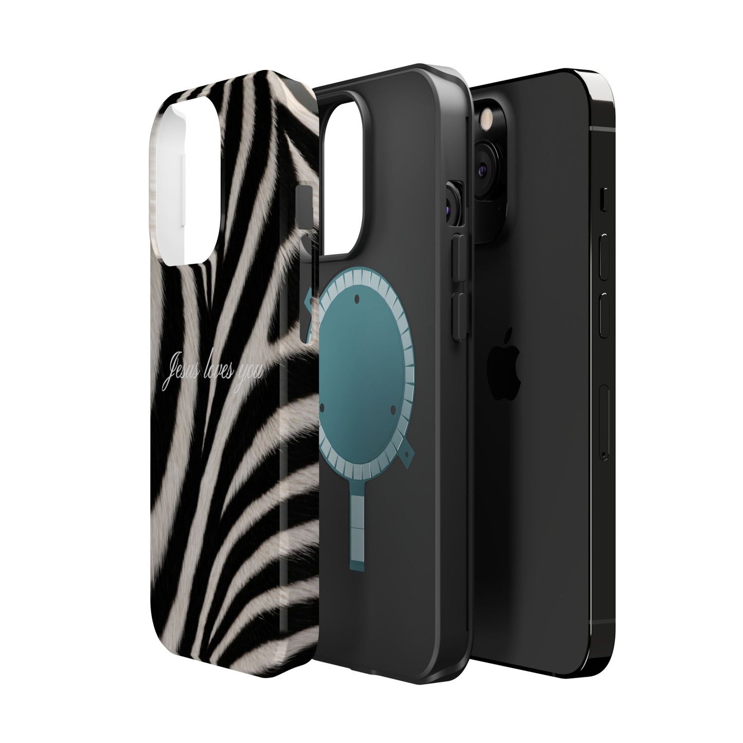 Jesus loves you Zebra MagSafe Phone Case