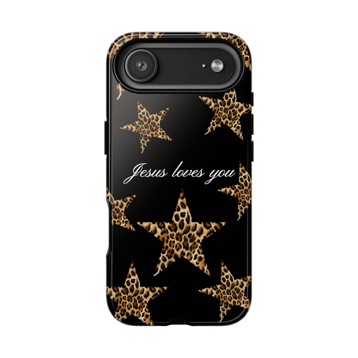 Jesus loves you Leopard Star phone case