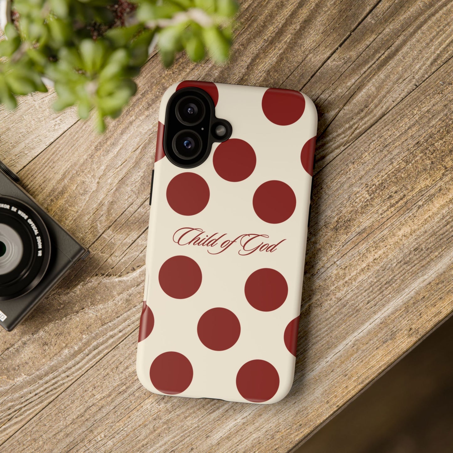 Child of God Red and Créame Phone Case