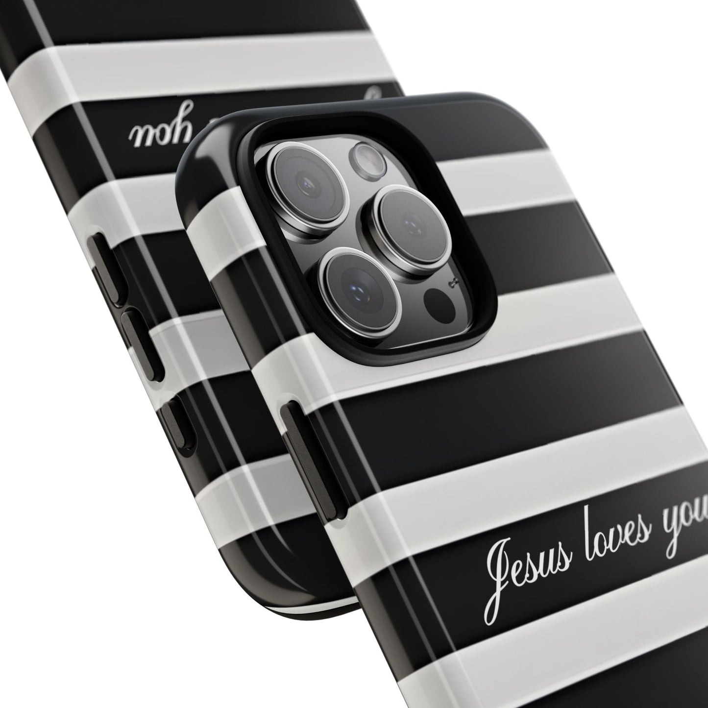 Jesus loves you Stripe Phone Case