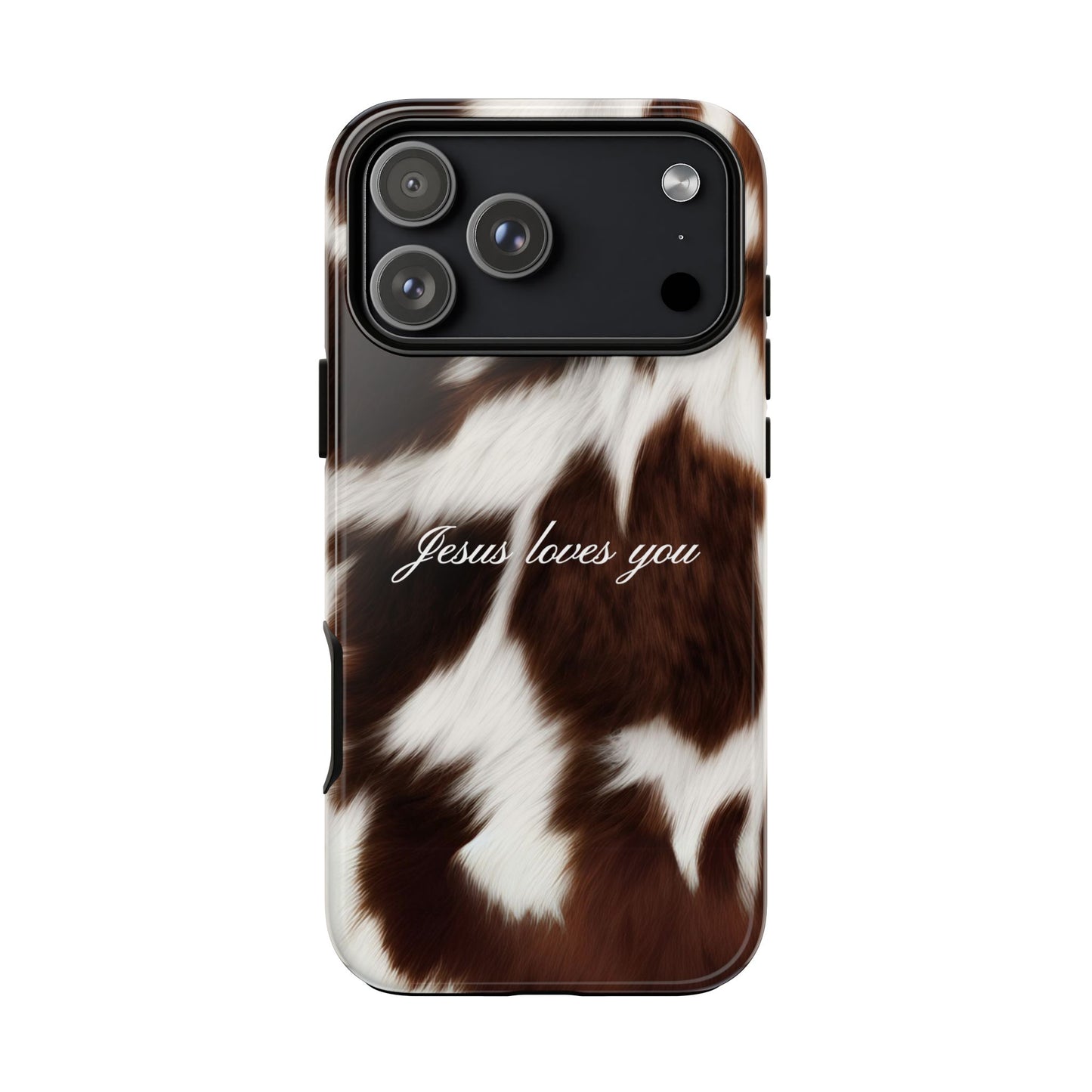 Jesus loves you Cow Phone Case