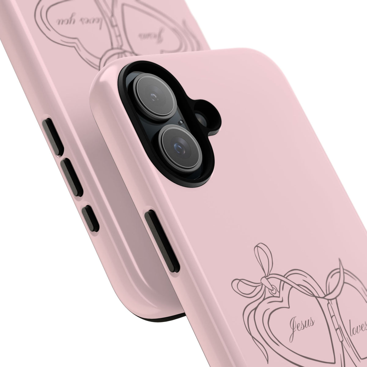 Jesus loves you Pink Locket Phone Case