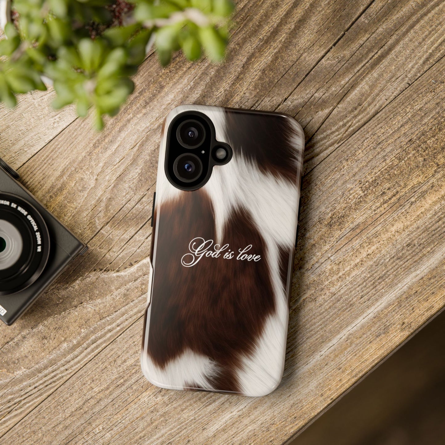 God is love Cow phone case