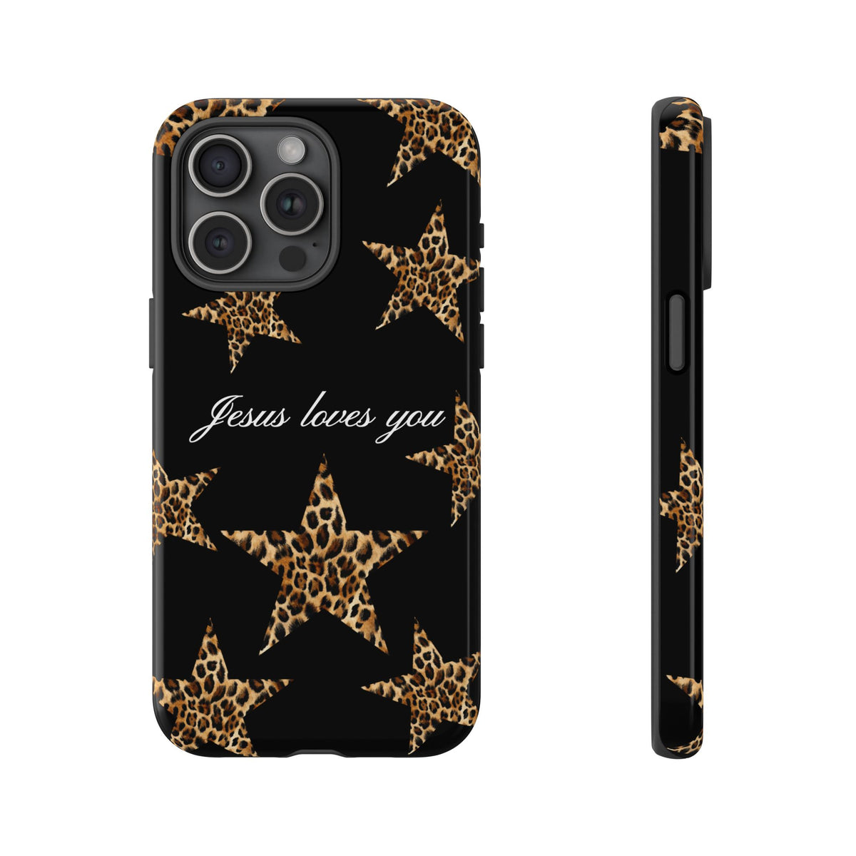 Jesus loves you Leopard Star phone case