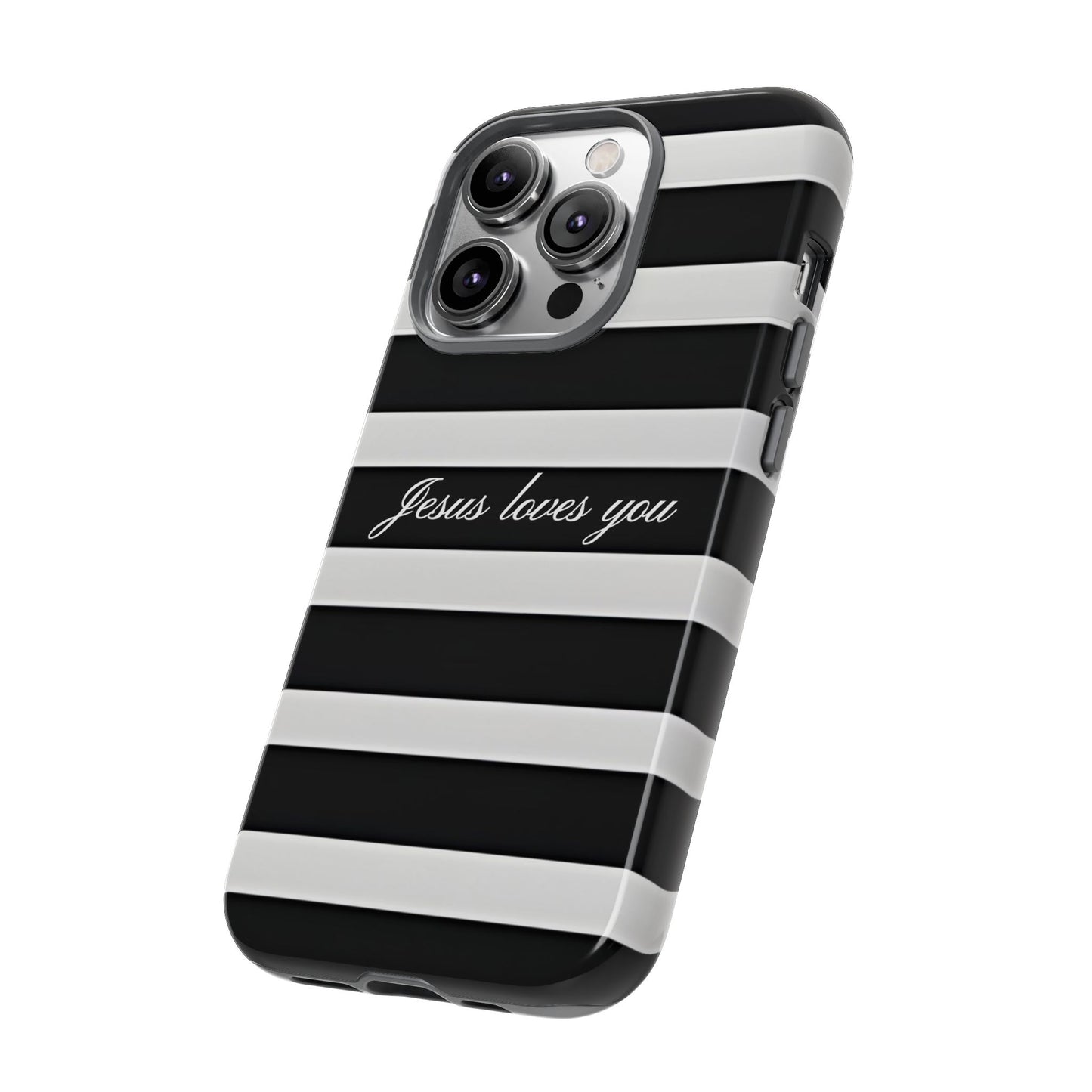 Jesus loves you Stripe Phone Case
