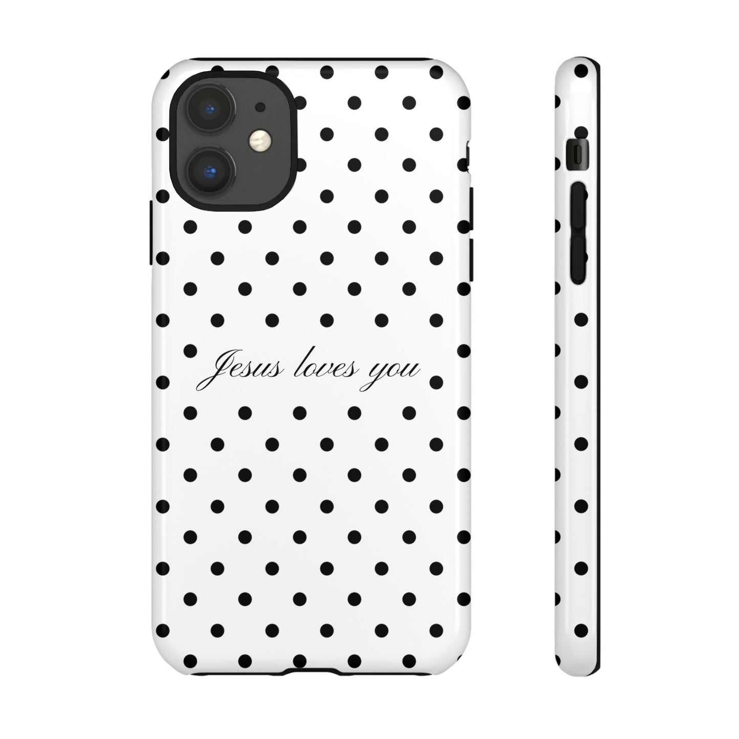 Jesus loves you Polka Dot Phone Case