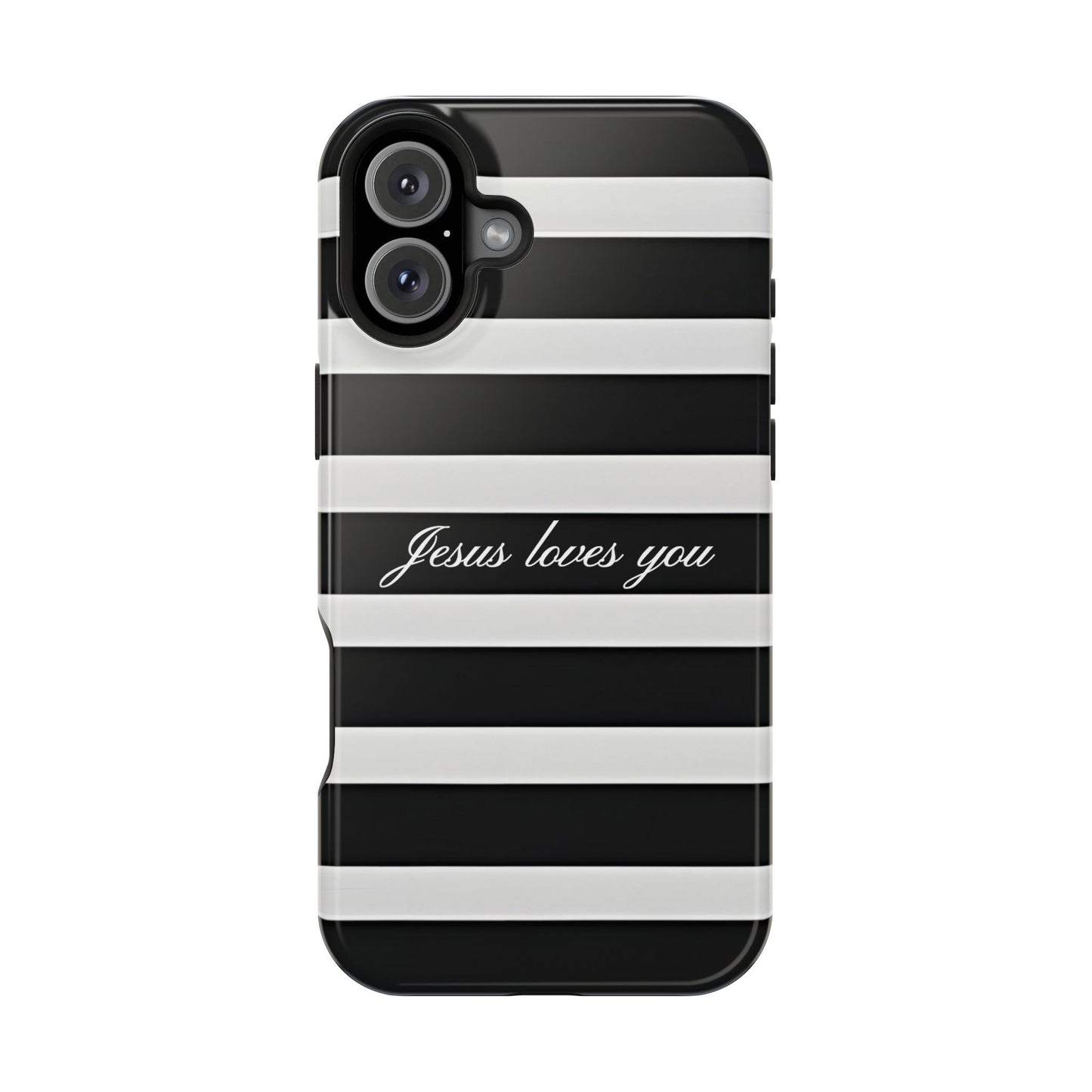 Jesus loves you Striped MagSafe Phone Case