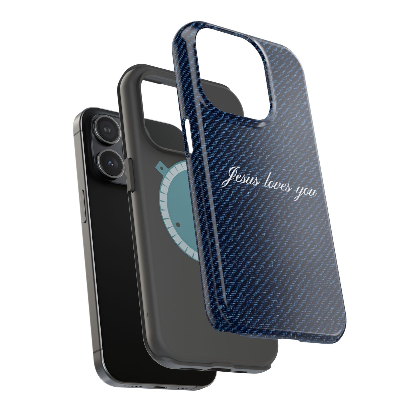 Jesus loves you Dark Denim MagSafe Phone Case