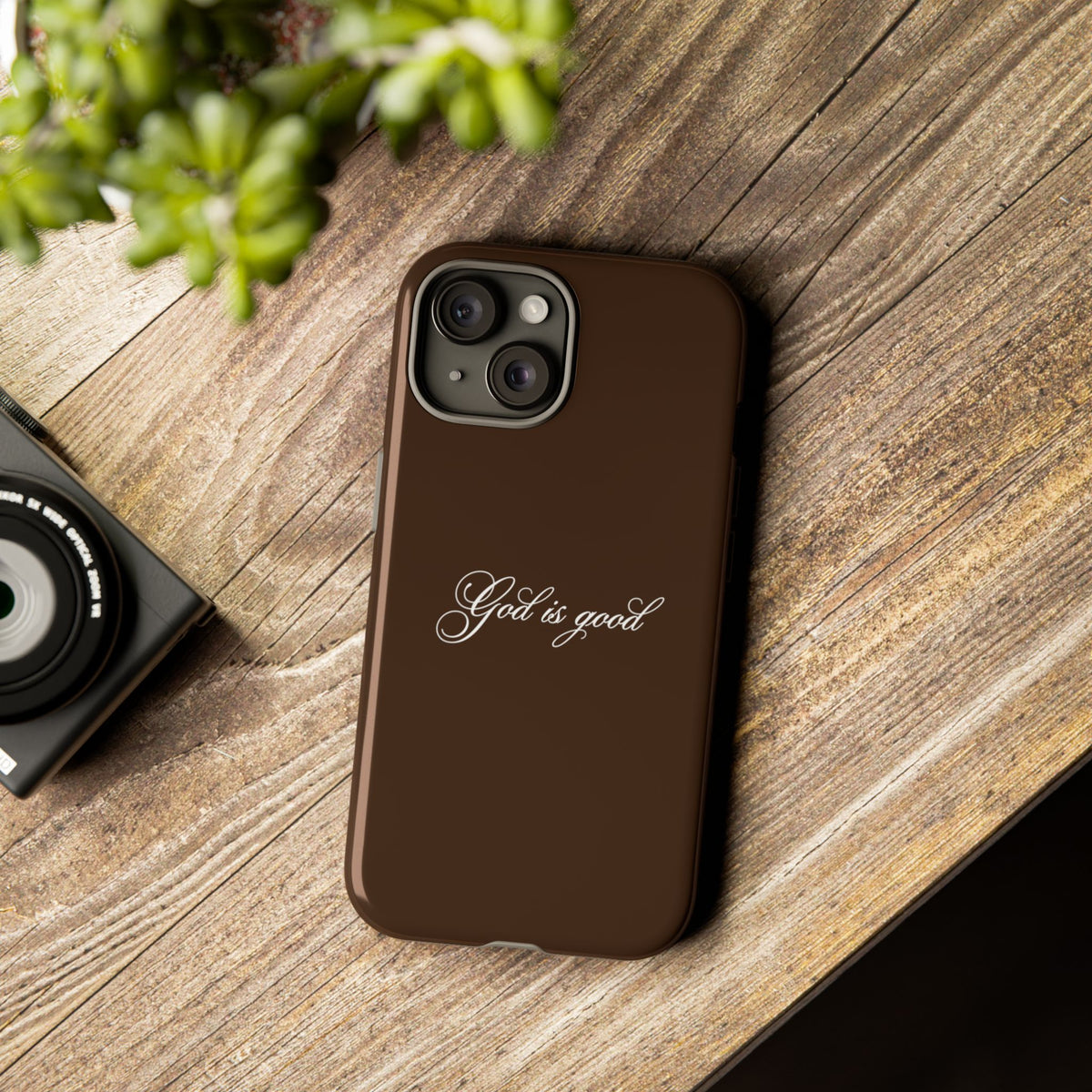 God is Good Espresso Phone Case