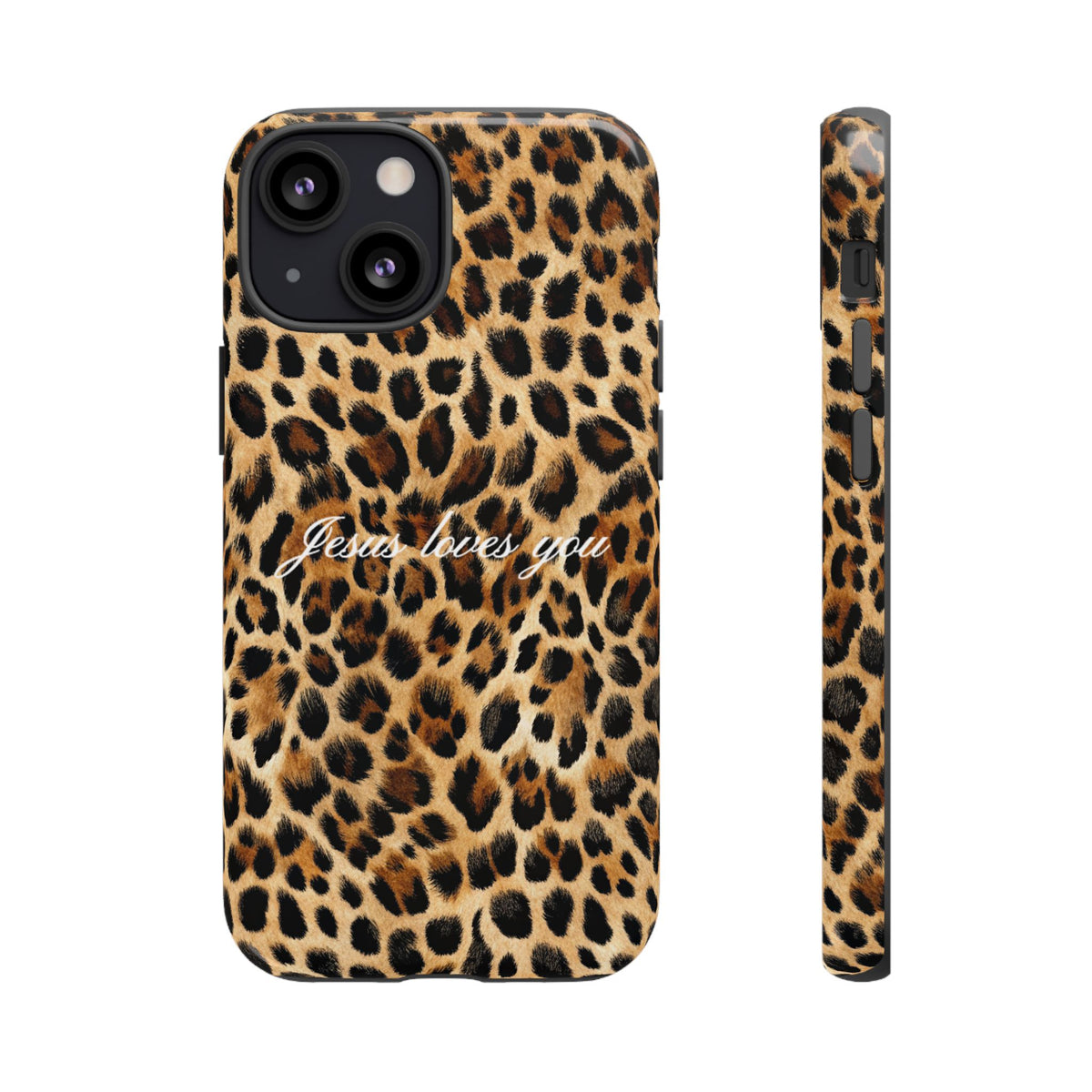 Jesus Loves You Leopard Phone Case