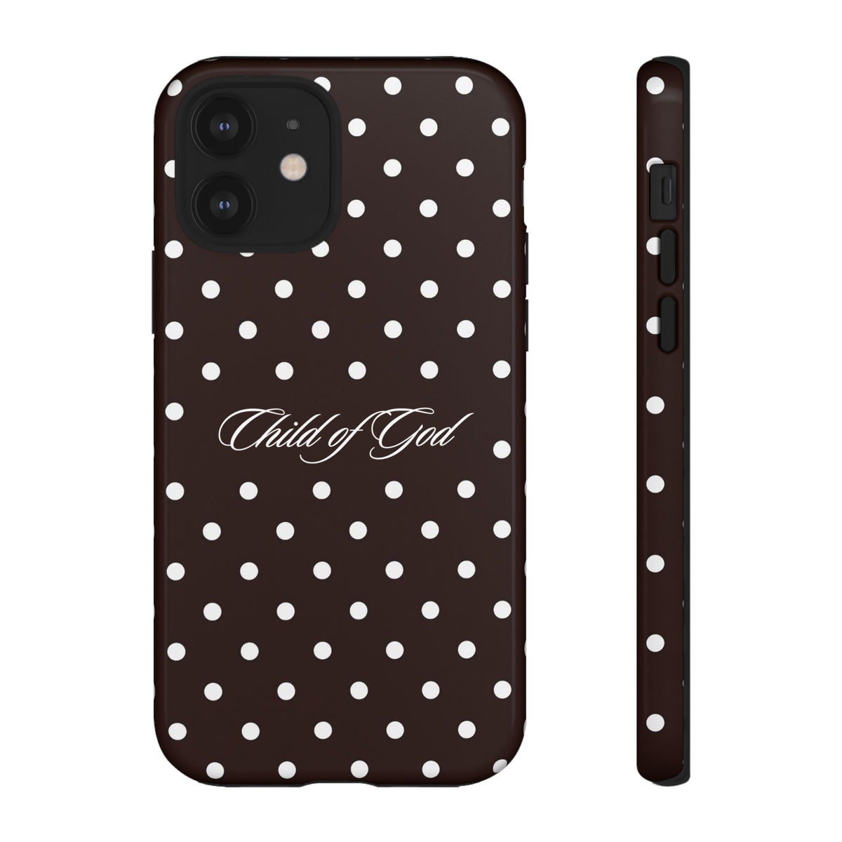 Child of God Espresso Polka Dot Phone Case