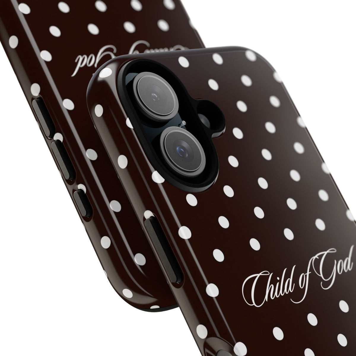 Child of God Espresso Polka Dot Phone Case
