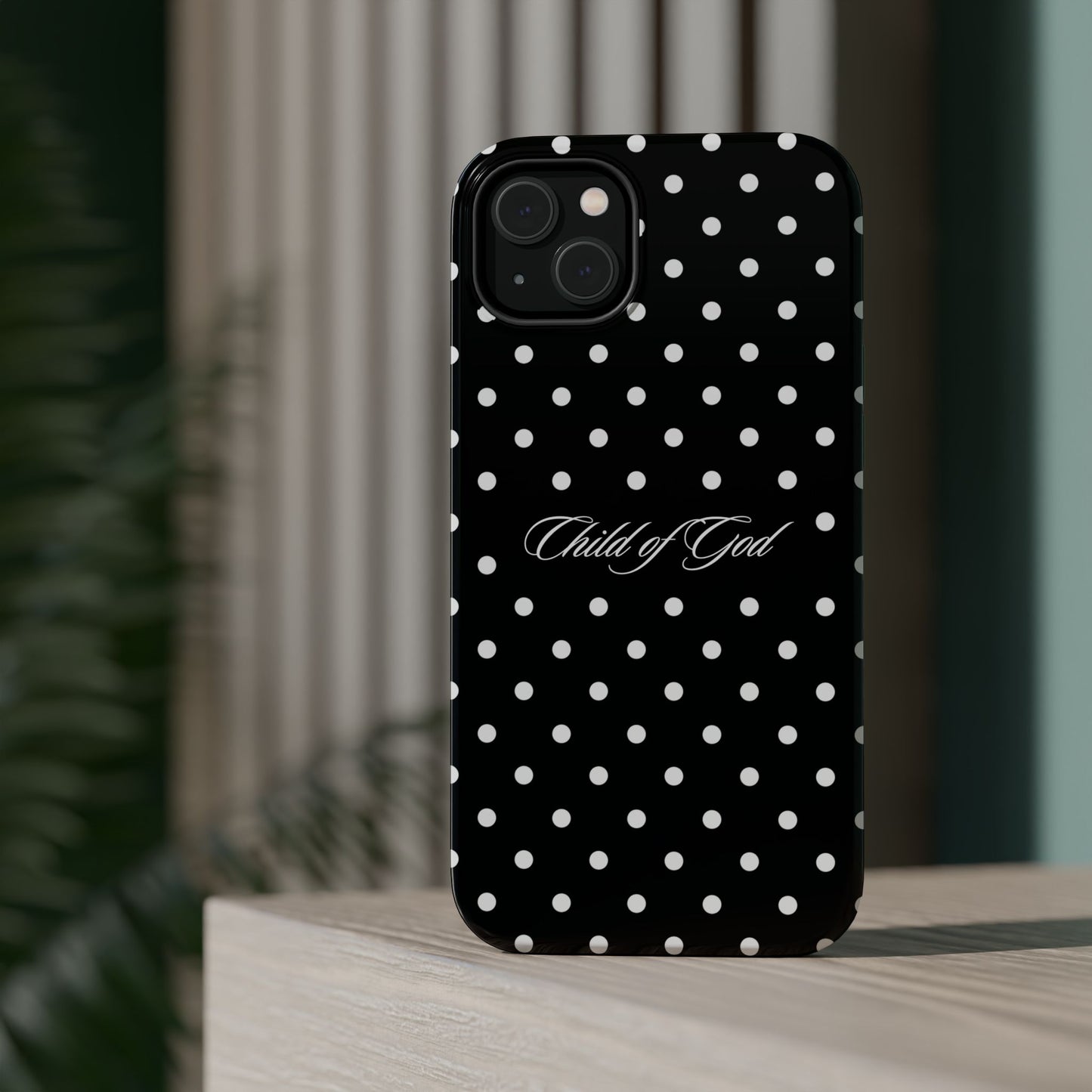 Child of God Black Polka Dot MagSafe Phone Case