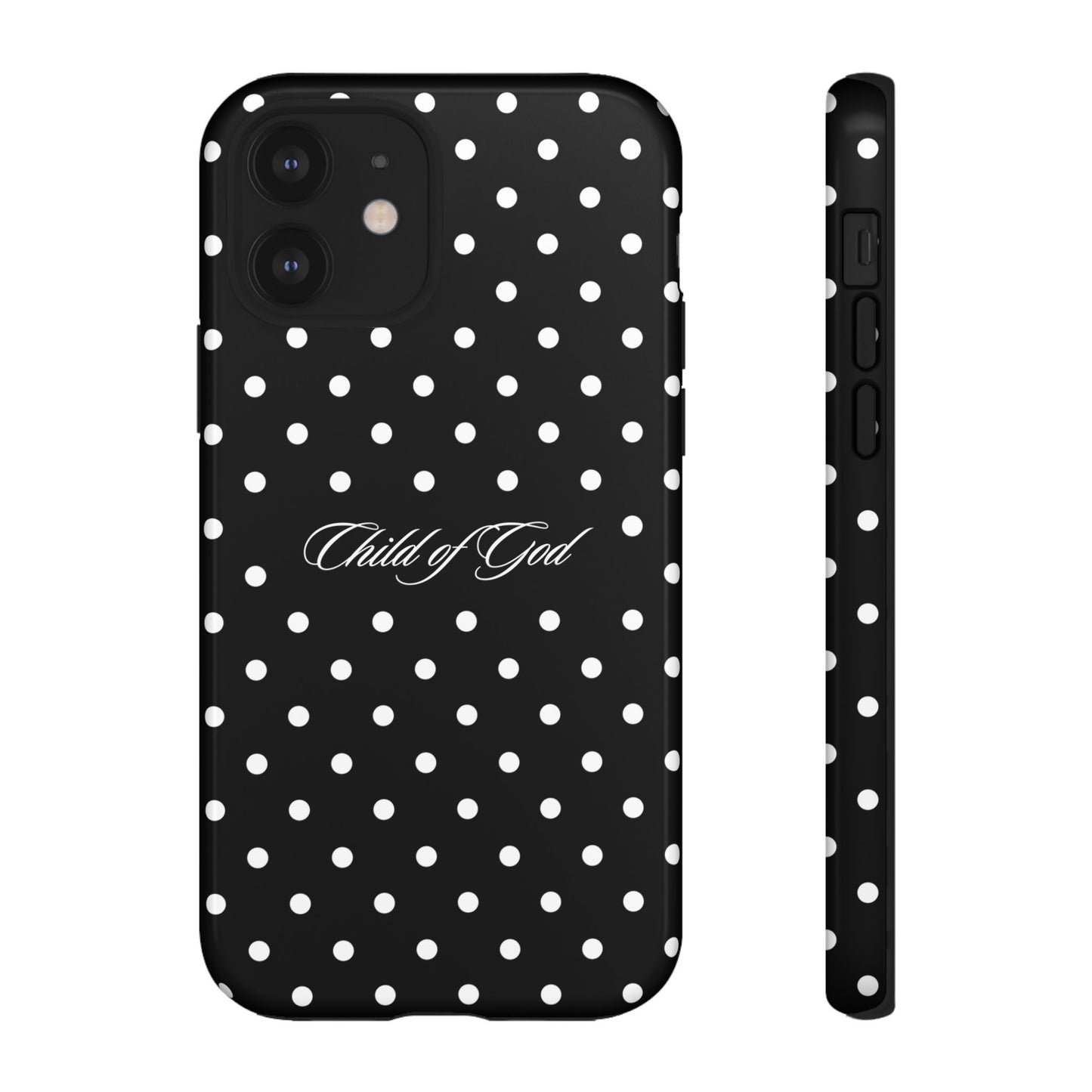 Child of God Black Polka Dot Phone Case