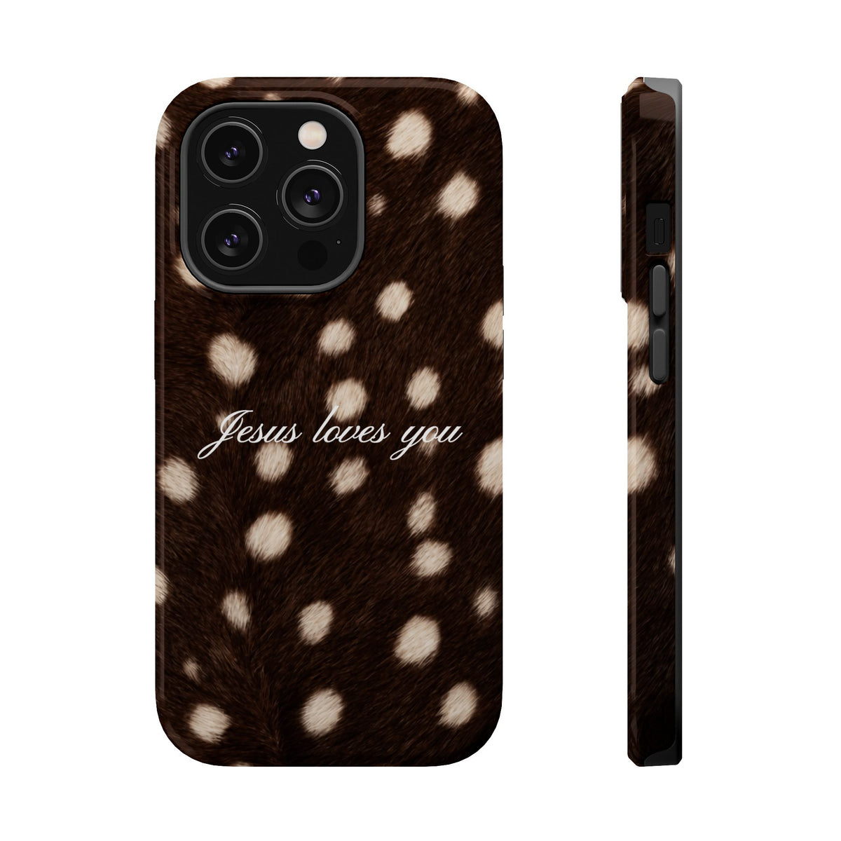 Jesus loves you Dark Fawn MagSafe Phone Case
