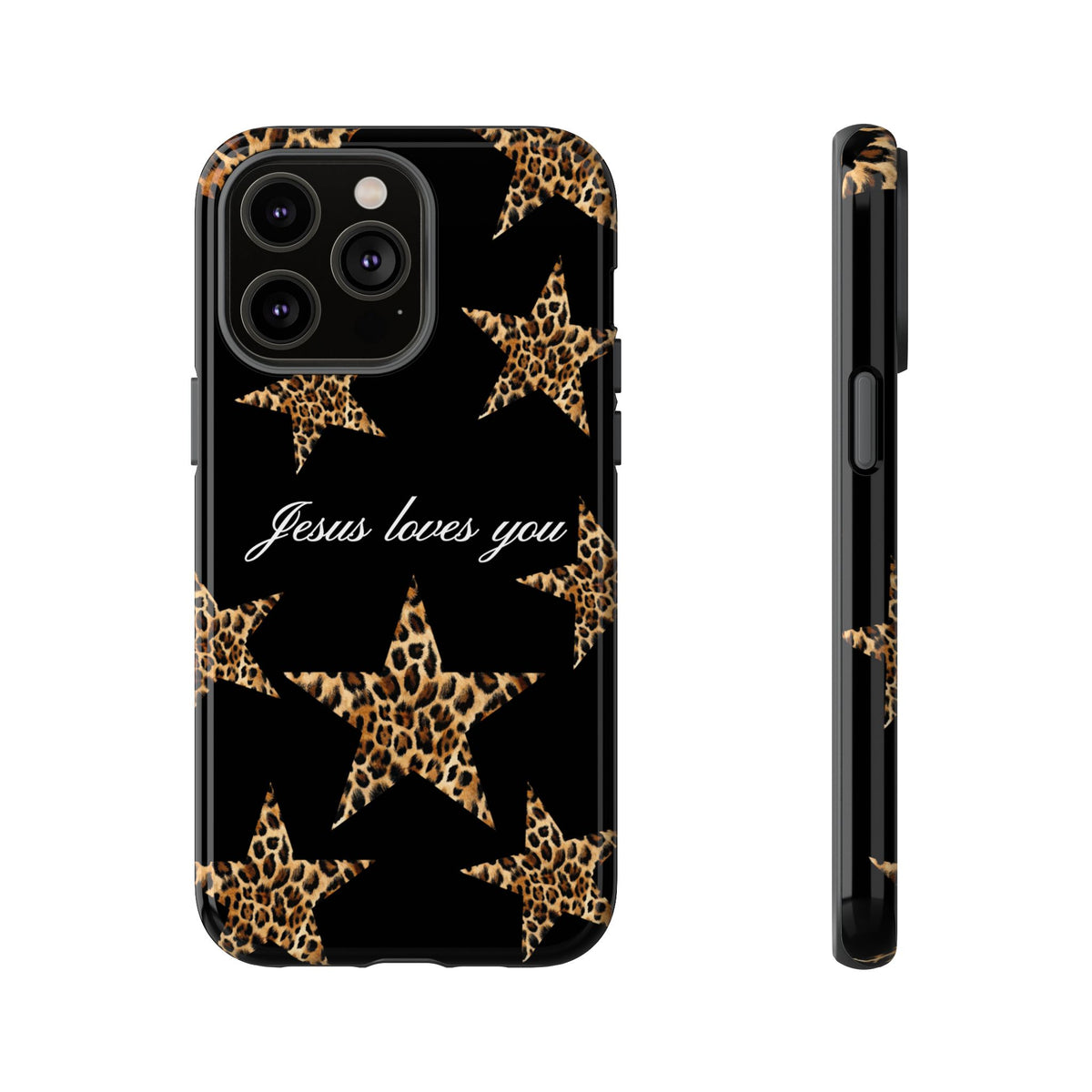 Jesus loves you Leopard Star phone case
