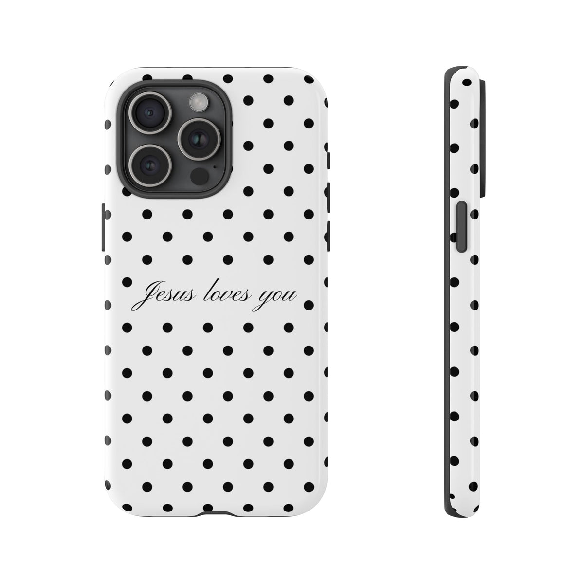 Jesus loves you Polka Dot Phone Case