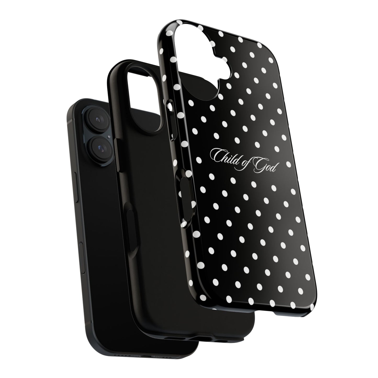 Child of God Black Polka Dot Phone Case