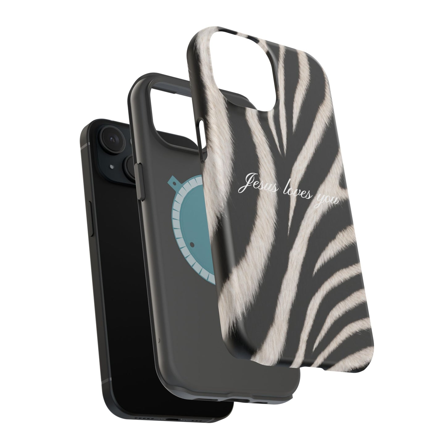 Jesus loves you Zebra MagSafe Phone Case