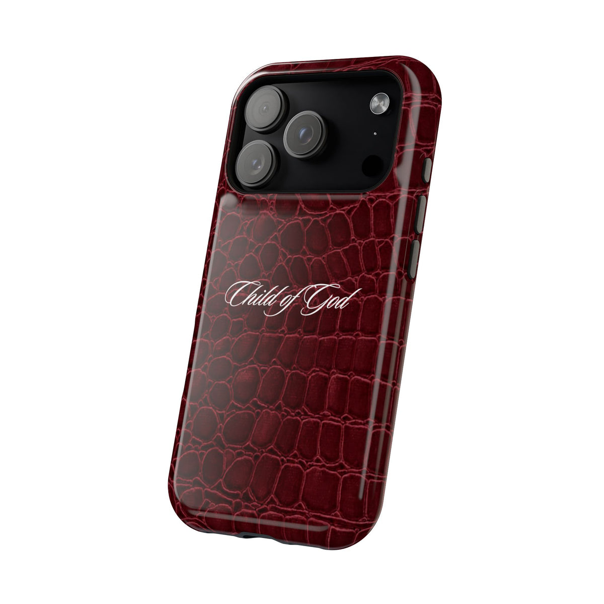 Child of God Burgundy Croc MagSafe Phone Case