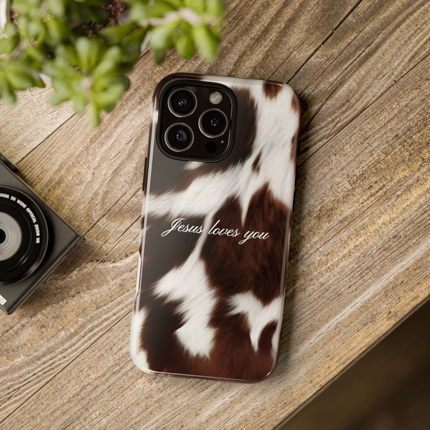 Jesus loves you Cow Phone Case