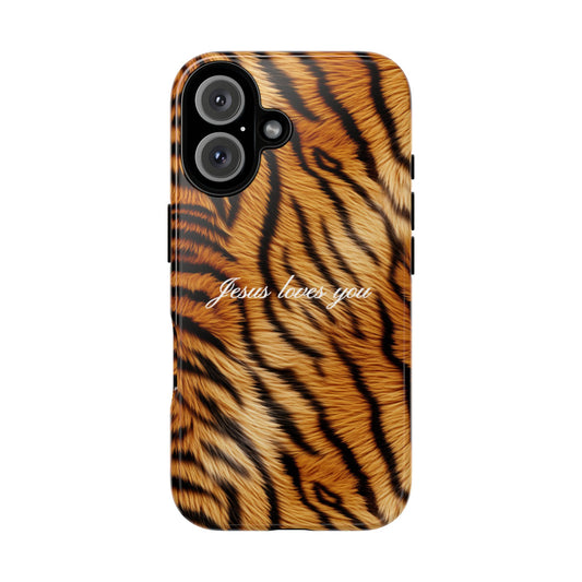 Jesus loves you Tiger Phone Case