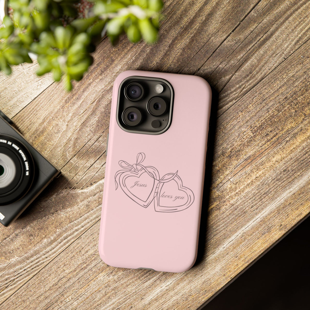 Jesus loves you Pink Locket Phone Case