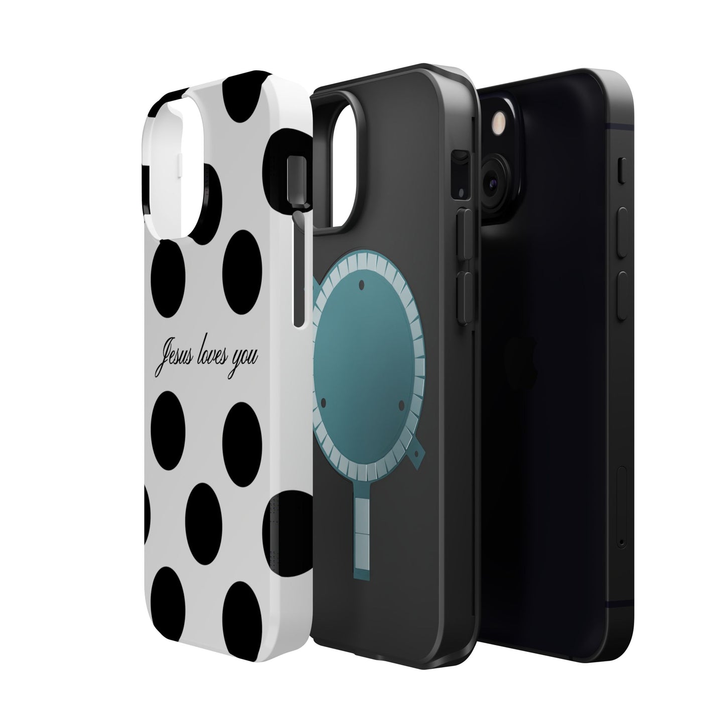 Jesus Loves You Macro Polka Dot Phone Case MagSafe