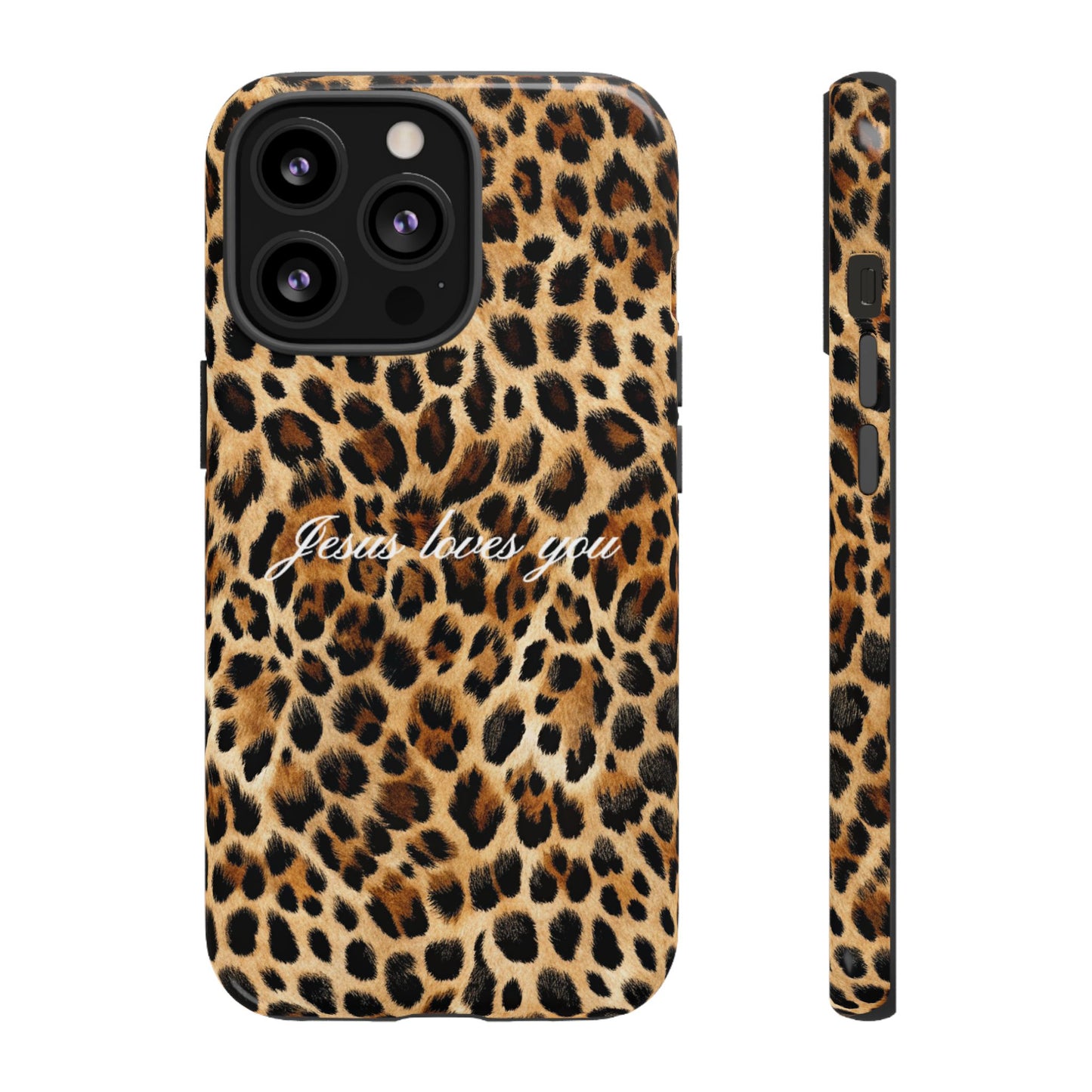 Jesus Loves You Leopard Phone Case