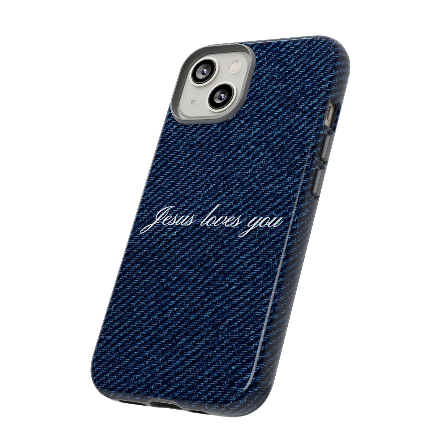 Jesus loves you Dark Denim Phone Case