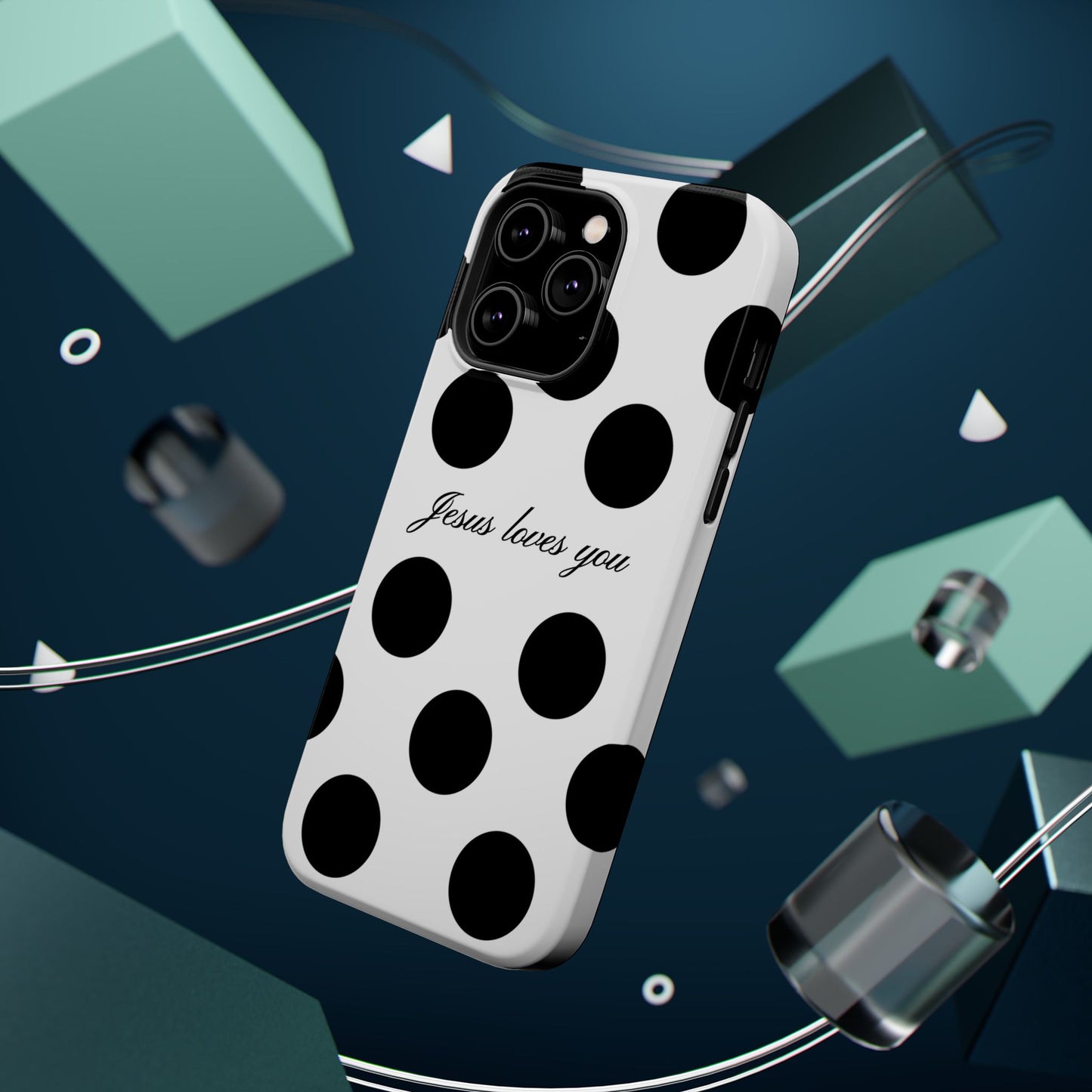 Jesus Loves You Macro Polka Dot Phone Case MagSafe
