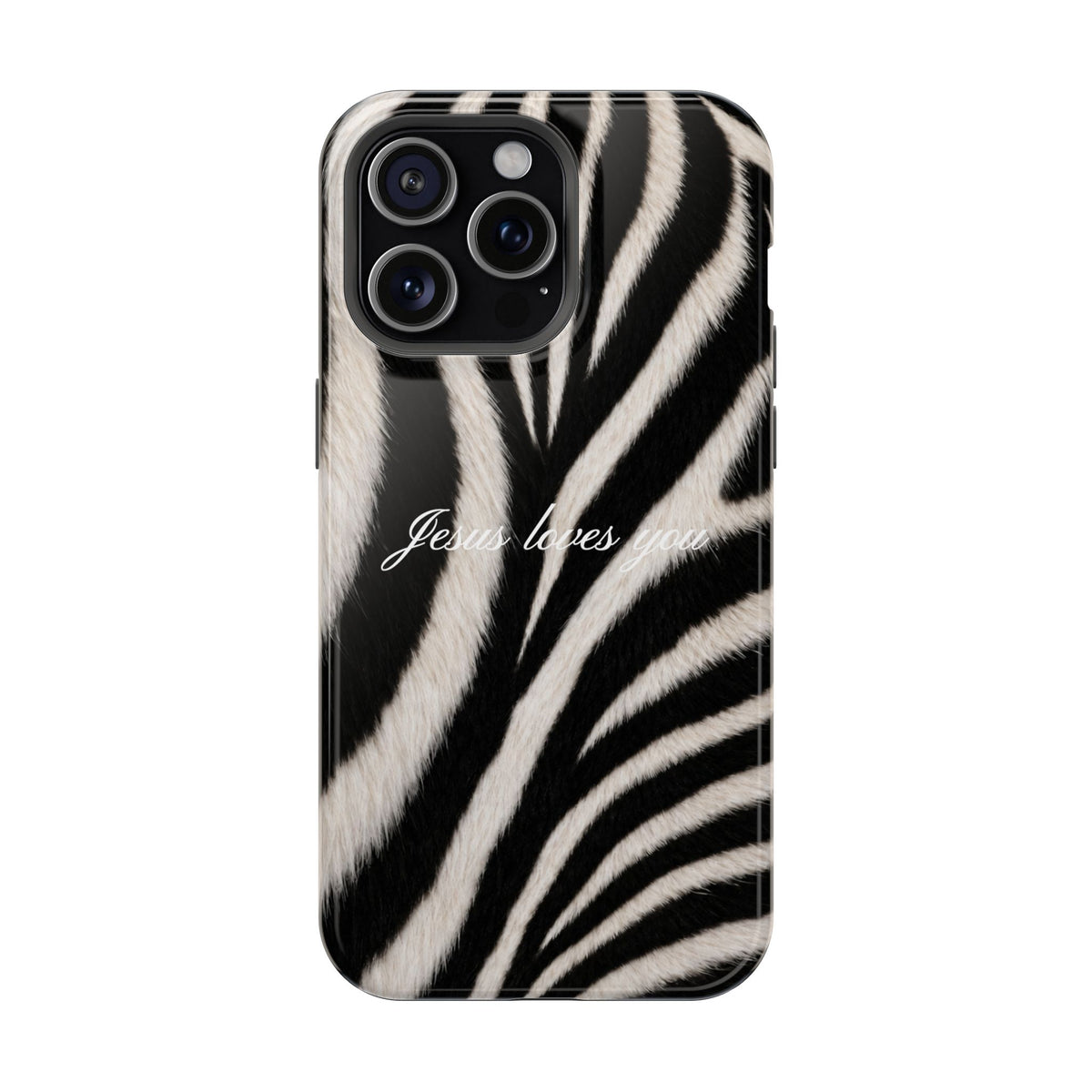 Jesus loves you Zebra MagSafe Phone Case