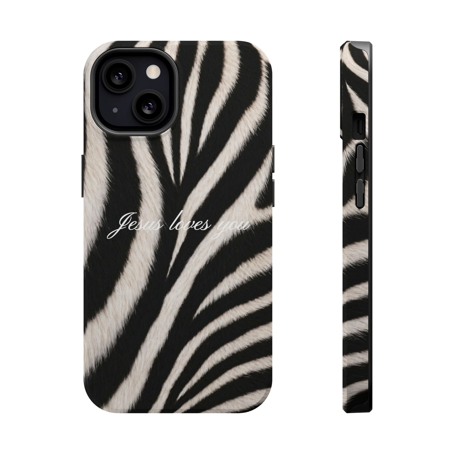 Jesus loves you Zebra MagSafe Phone Case