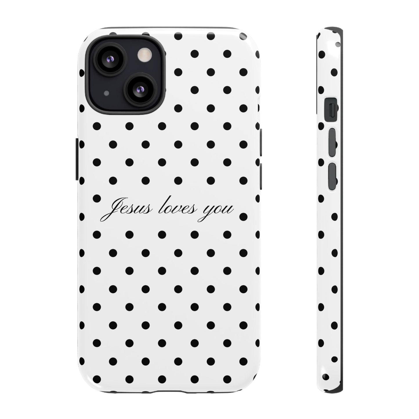Jesus loves you Polka Dot Phone Case