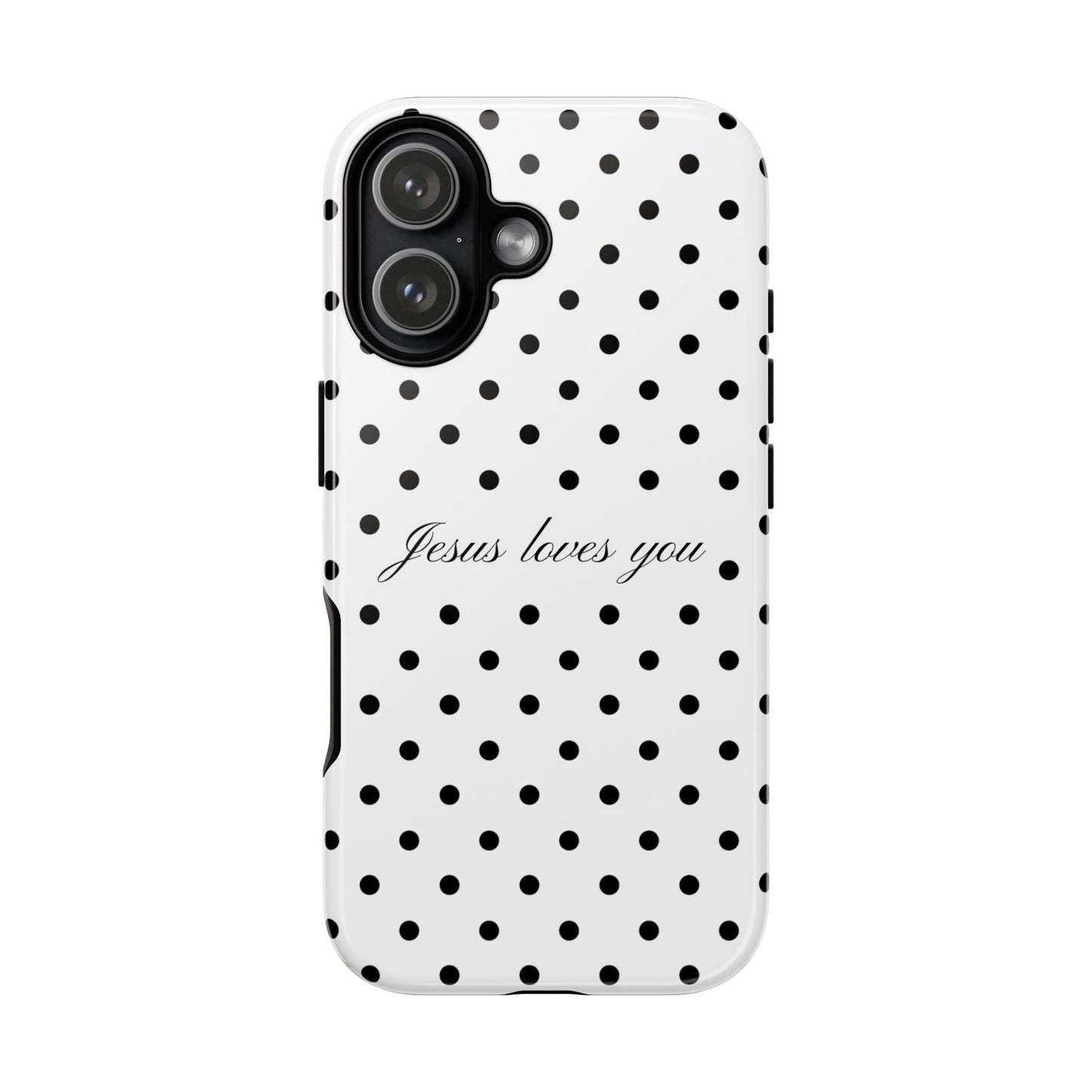 Jesus loves you Polka Dot Phone Case