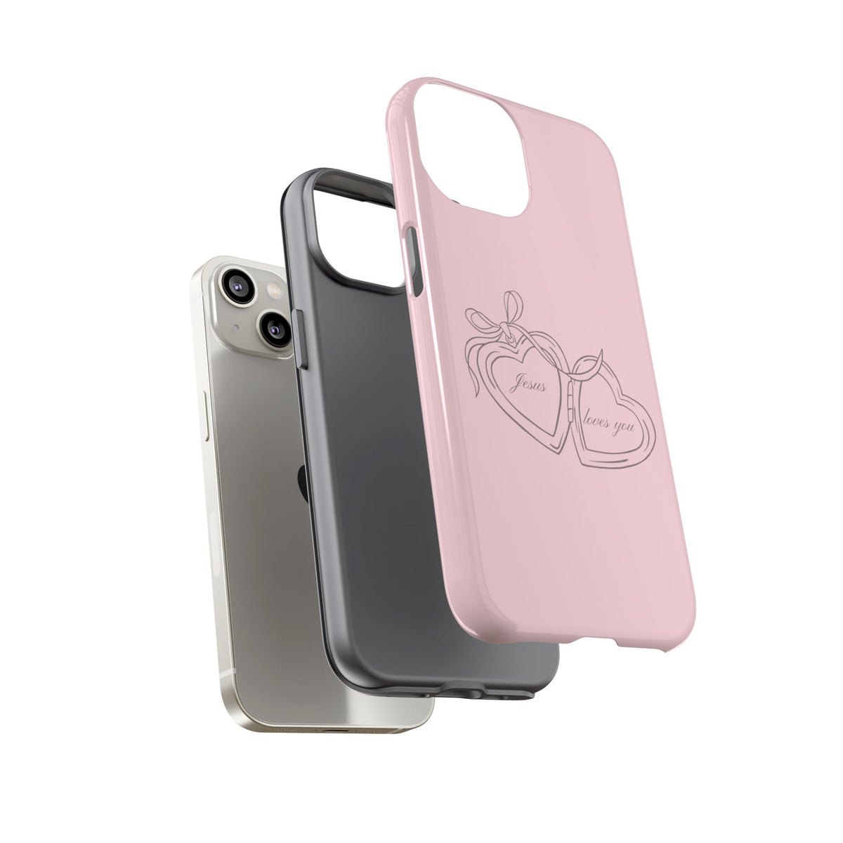 Jesus loves you Pink Locket Phone Case