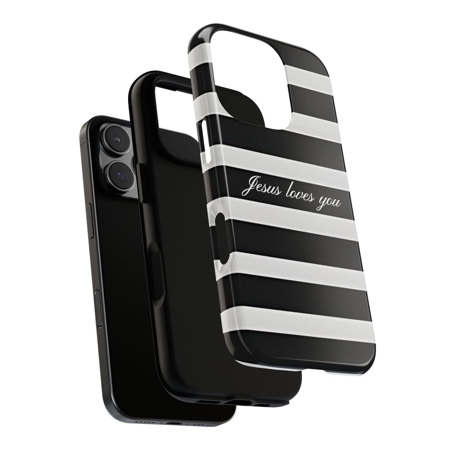 Jesus loves you Stripe Phone Case