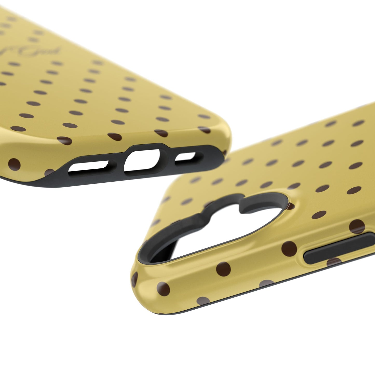 Child of God Yellow and Brown Polka Dot MagSafe Phone Case