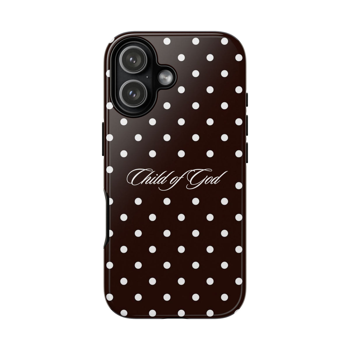 Child of God Espresso Polka Dot Phone Case