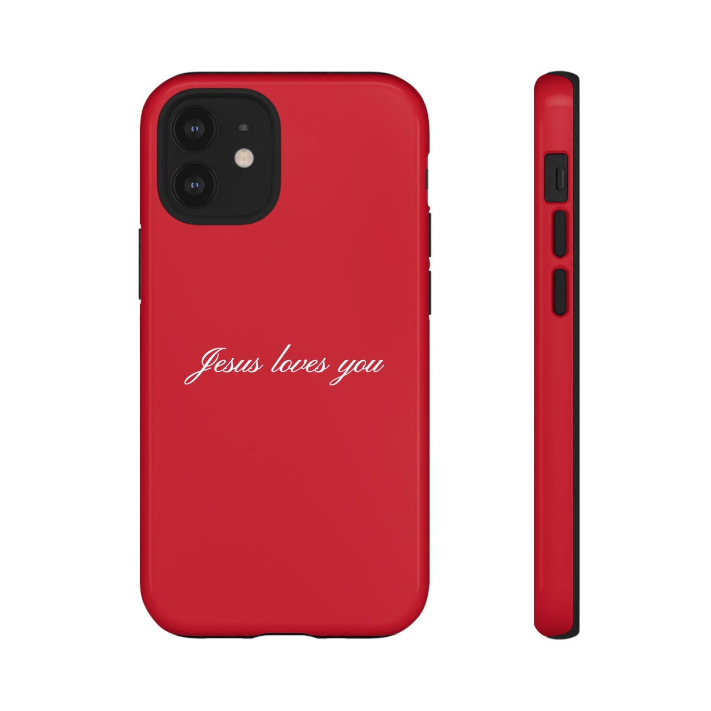 Jesus loves you Red Phone Case