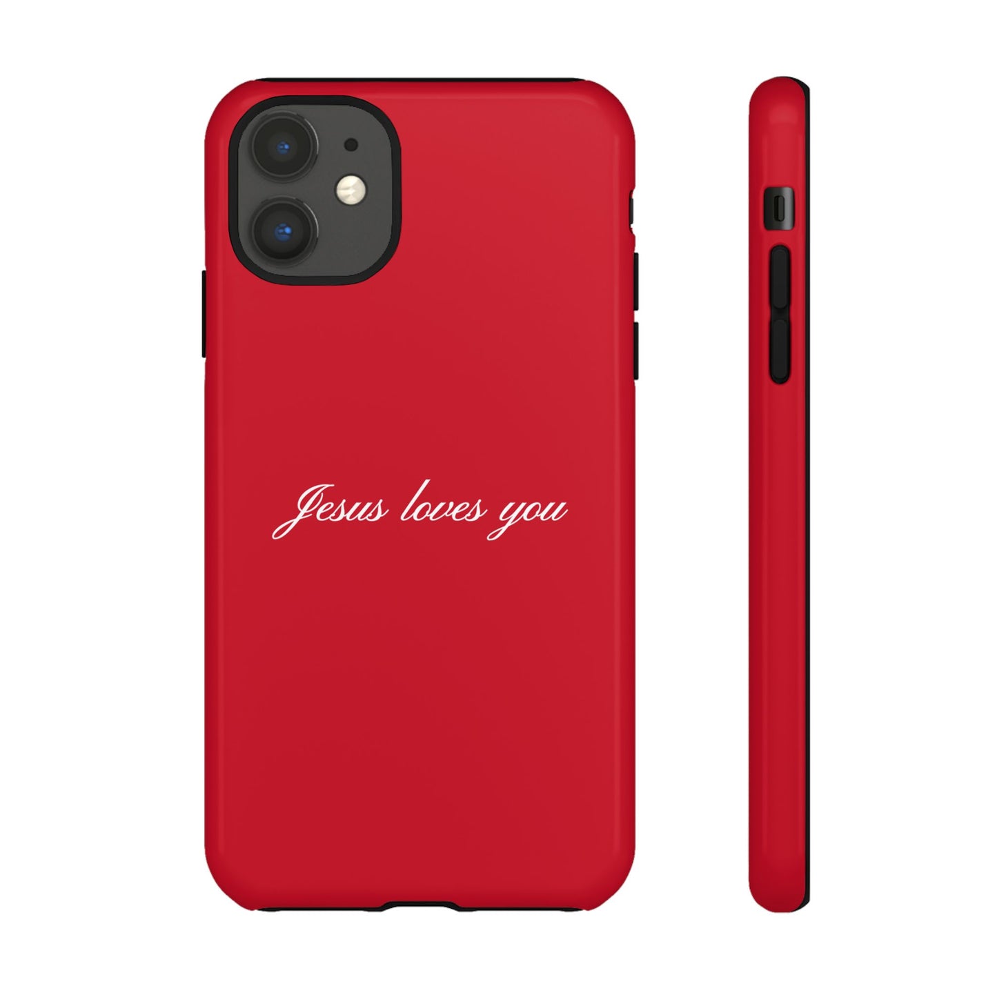 Jesus loves you Red Phone Case