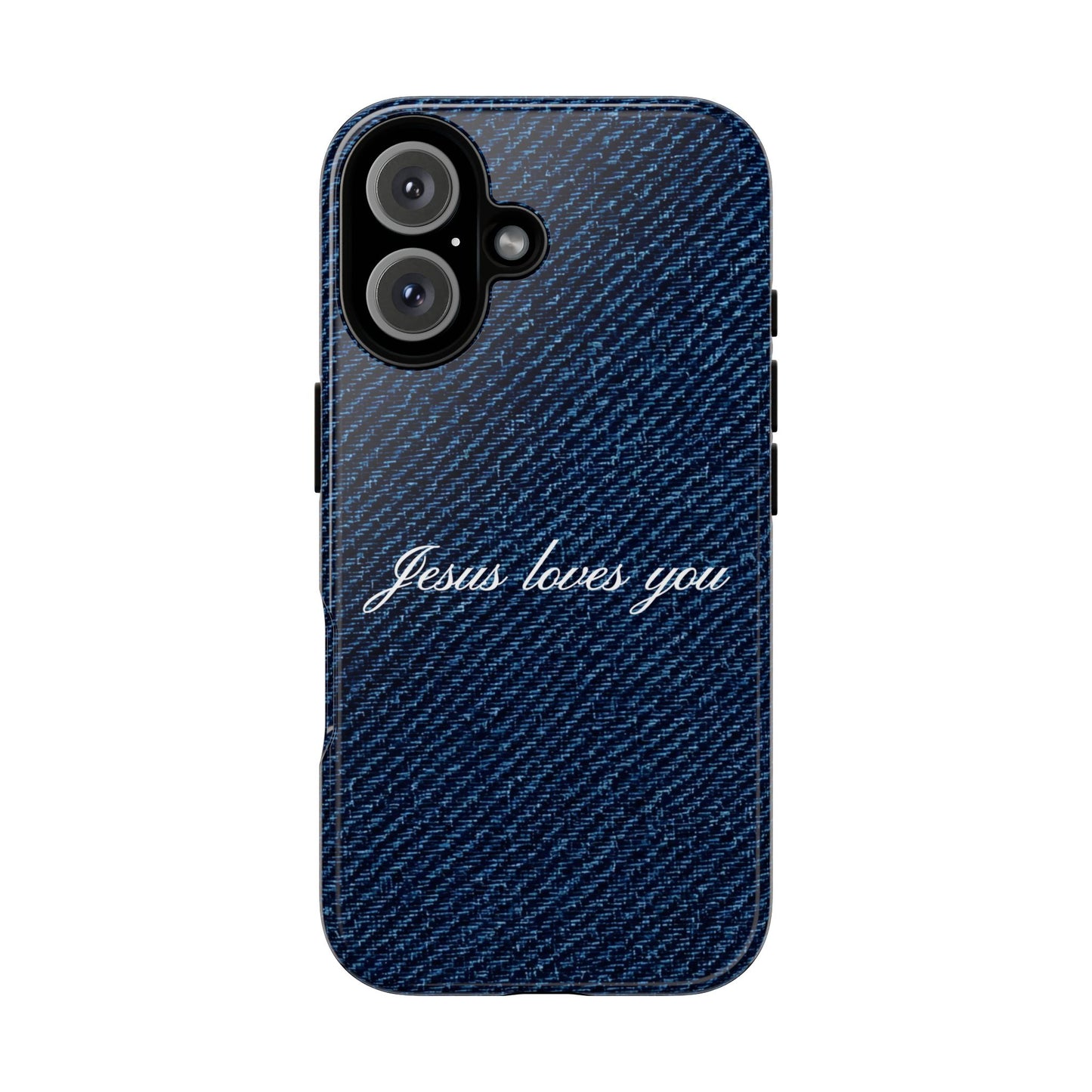 Jesus loves you Dark Denim Phone Case
