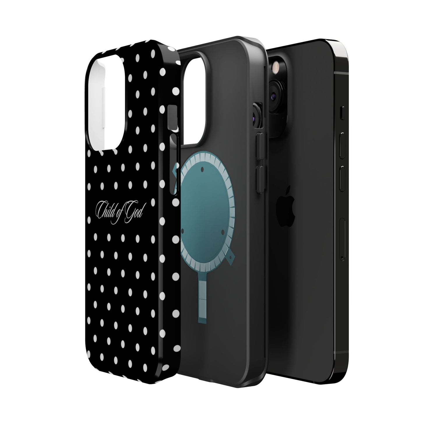 Child of God Black Polka Dot MagSafe Phone Case