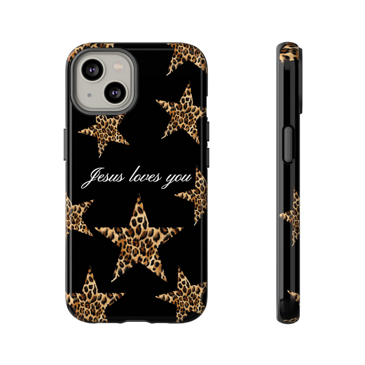 Jesus loves you Leopard Star phone case
