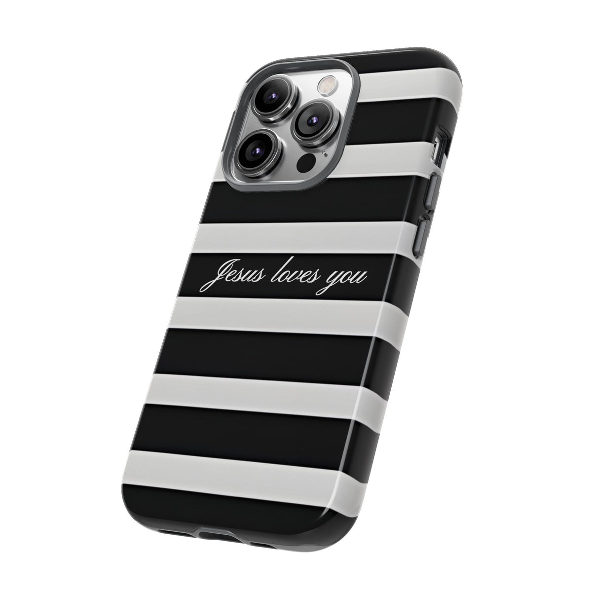 Jesus loves you Stripe Phone Case